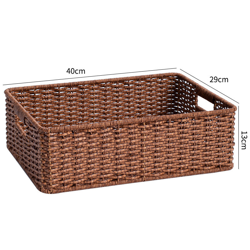 Rectangular Handwoven Storage Organizer Bowlift