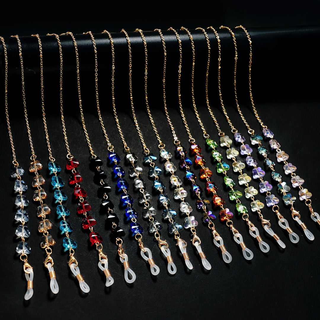 Floral Embellished Eyewear Chain Bowlift