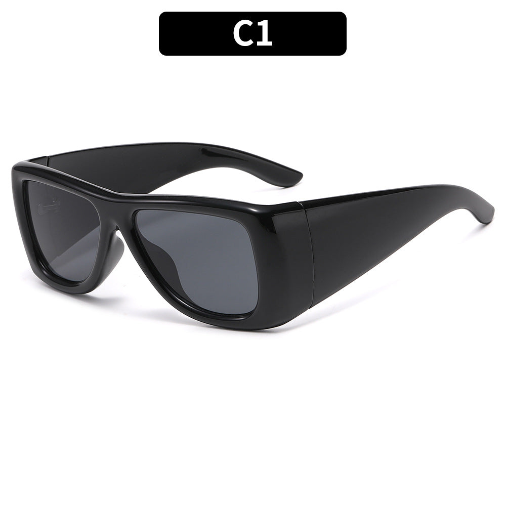 Sleek Geometric Oversized Sunglasses
