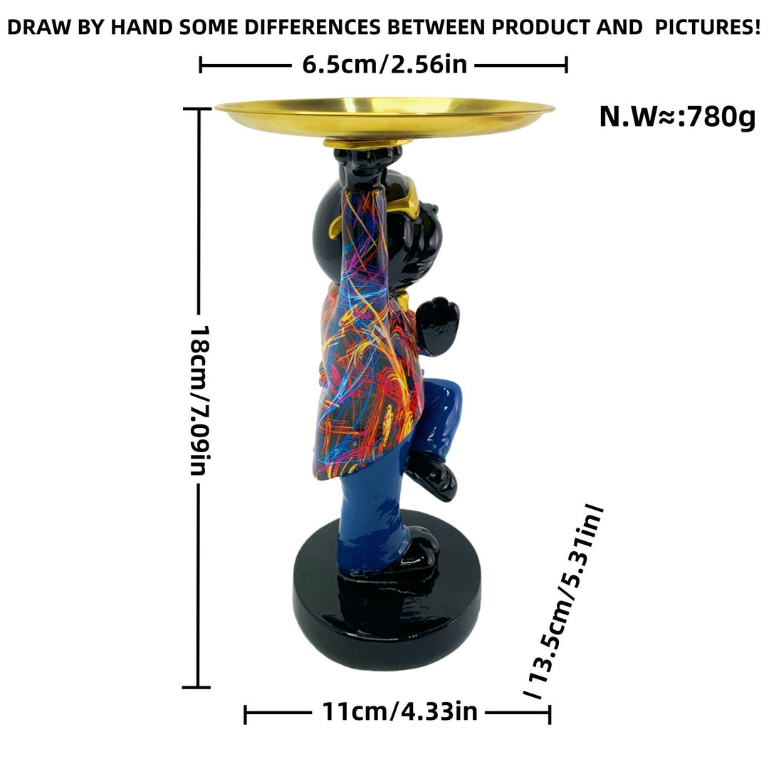 Decorative sculpture with tray Bowlift