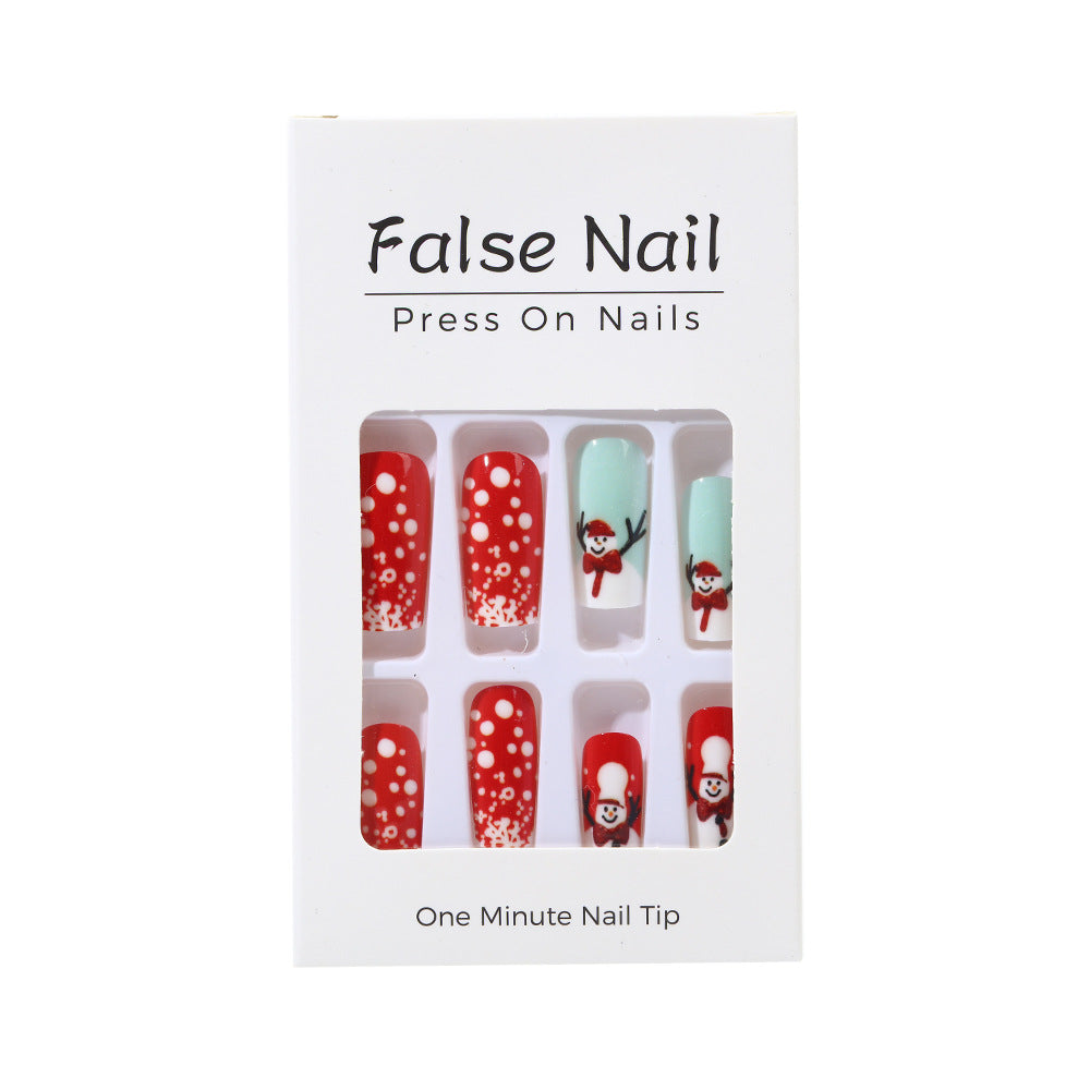 Artificial nails with festive Christmas designs Bowlift