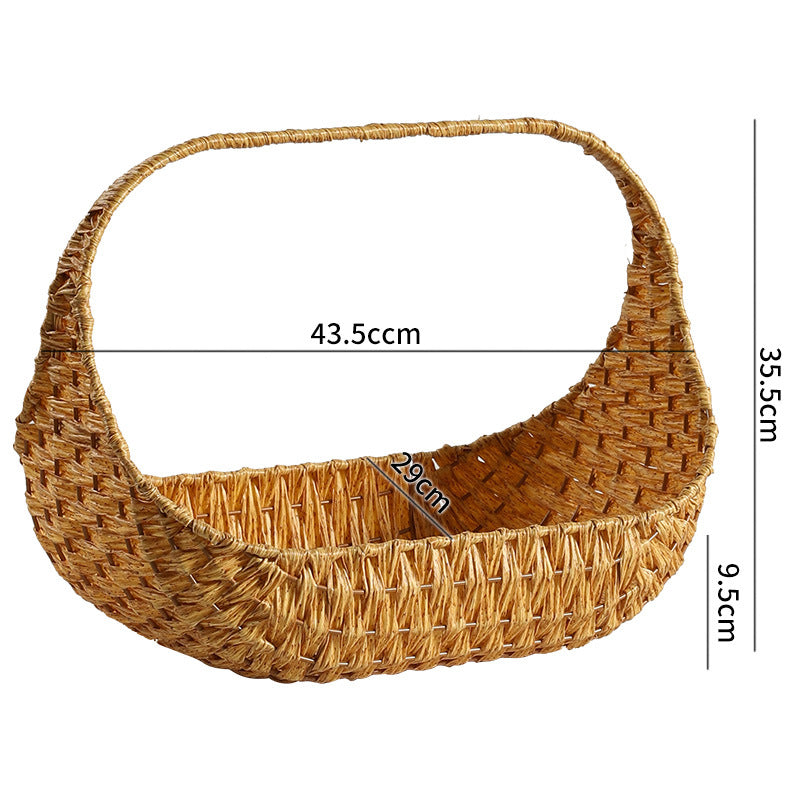 Unisex Handwoven Shopping Basket with Ergonomic Design Bowlift