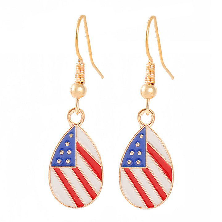 Women nan enamel horseshoe earrings with star motif and fishhook closure Bowlift