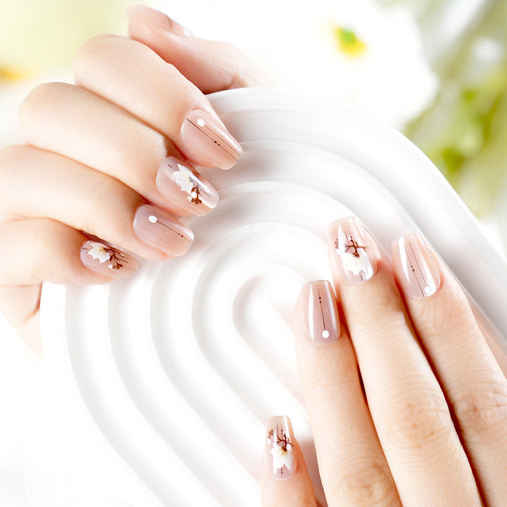 Artistic Floral Nail Wraps Bowlift
