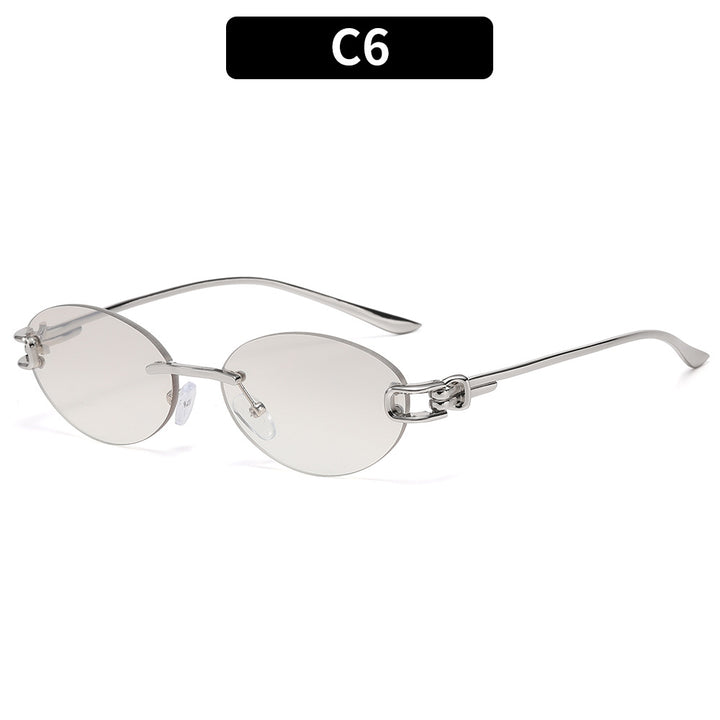 Elegant Oval Frame Sunglasses  1787663773