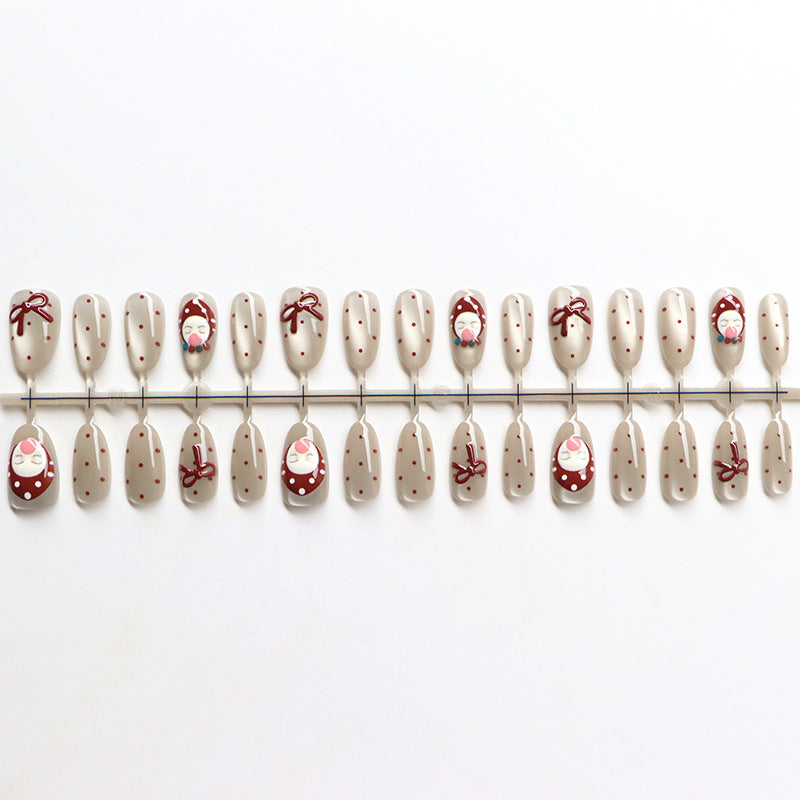 Festive Themed Press-On Nail Decor Bowlift