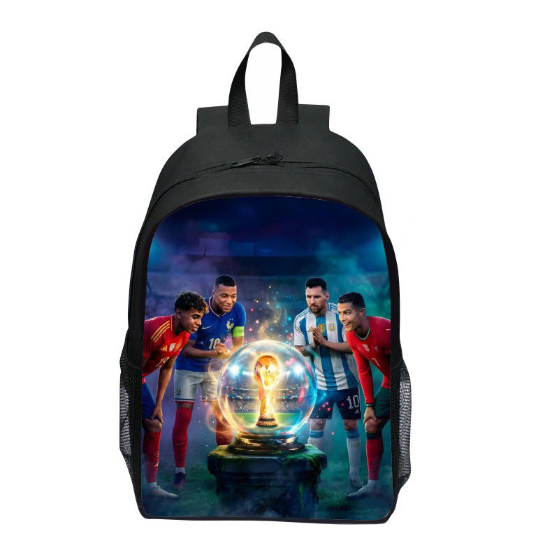 Backpack with Striking Sports Motif Bowlift