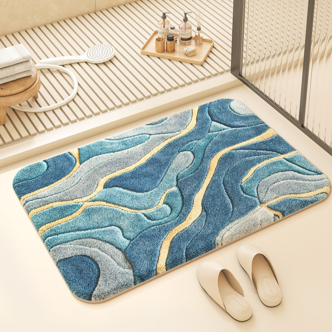 Colorful Geometric Design Bath Mat Bowlift