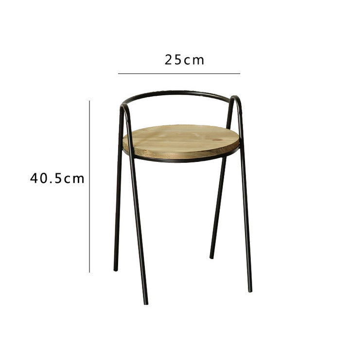 More modern stool with wooden seat Bowlift