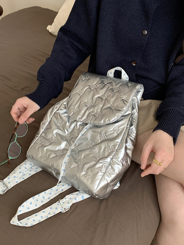 Backpack with velvet-soft upper material and elegant flap closure Bowlift