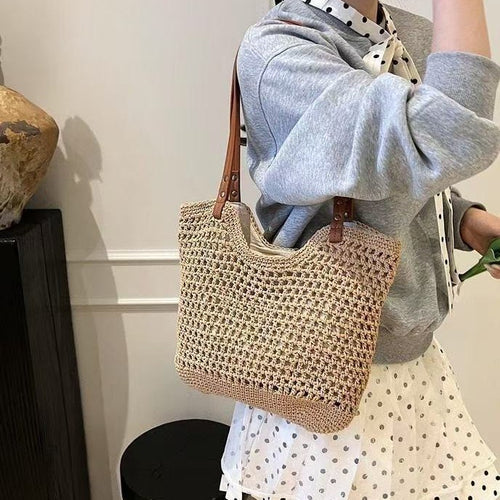 Net bag with durable leather handles Bowlift