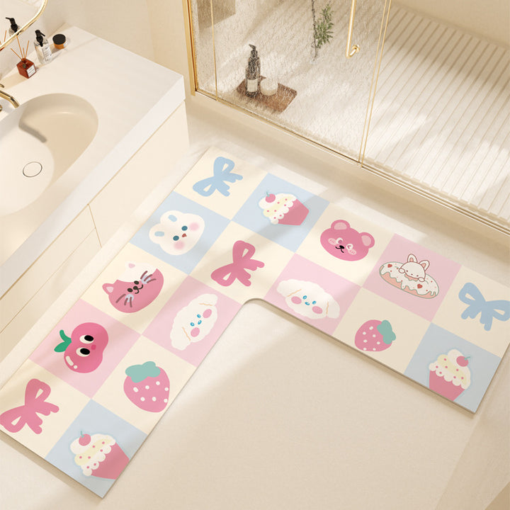 Non-Slip Colorful Bathroom Mat Bowlift