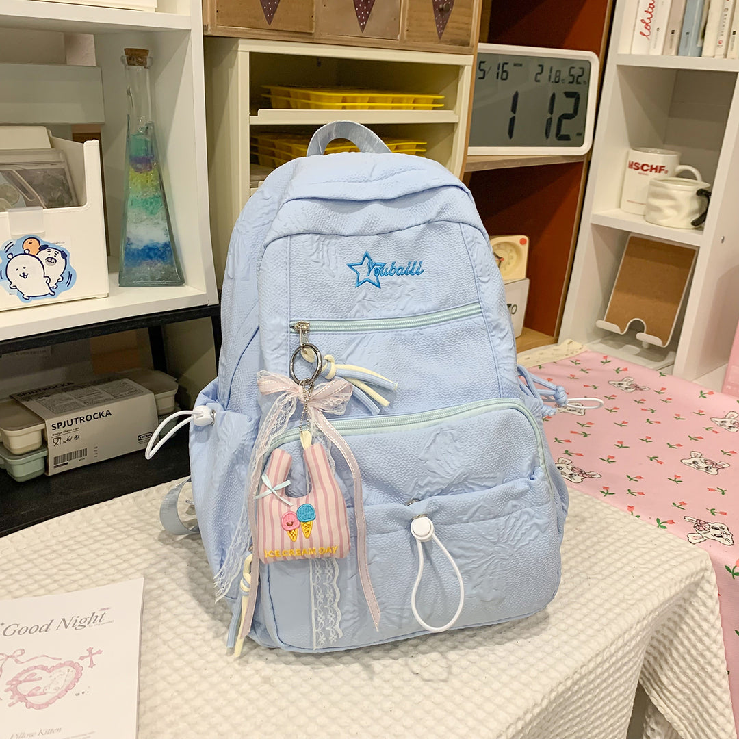 Stylish Textured Backpack Bowlift
