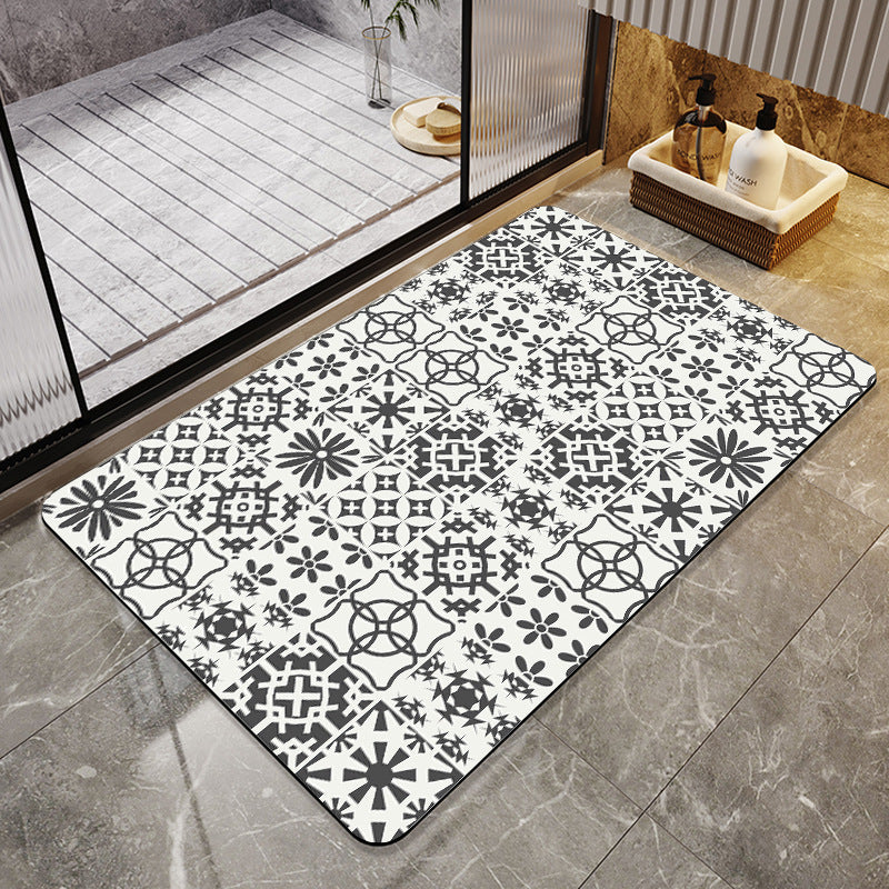 Abstract Modern Bath Mat Bowlift