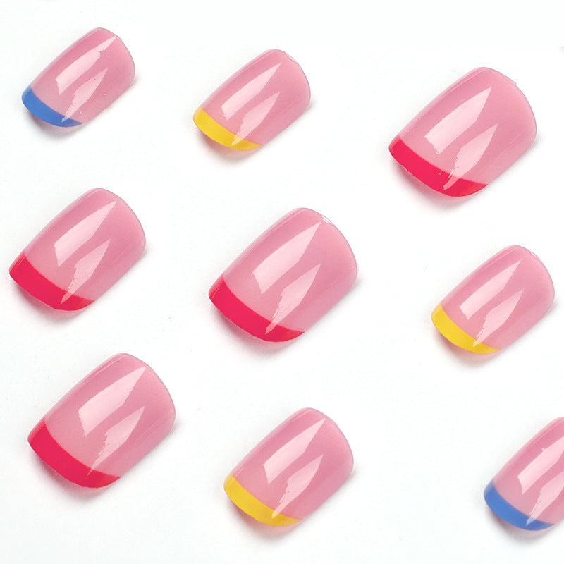 Nail art with colorful tips Bowlift