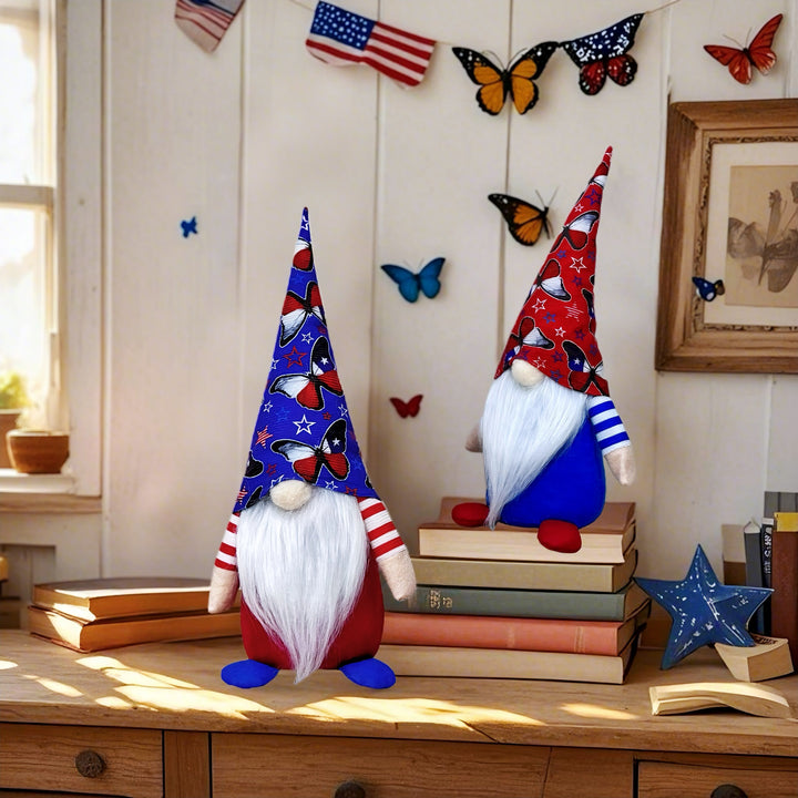 Unisex nan large decorative gnome figure made of fabric with long pointed hat and artificial beard Bowlift