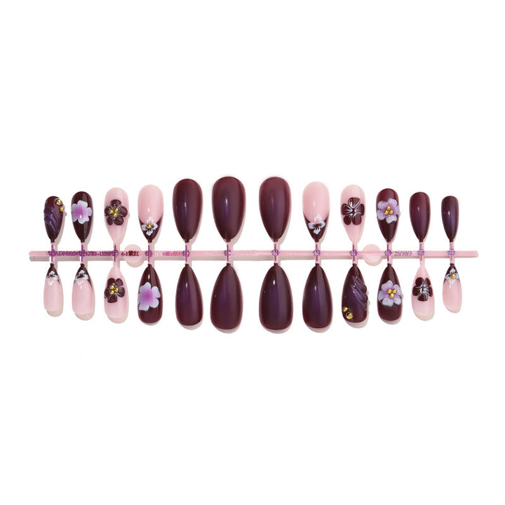 Floral Embellished Press-On Nail Set Bowlift 1788496103