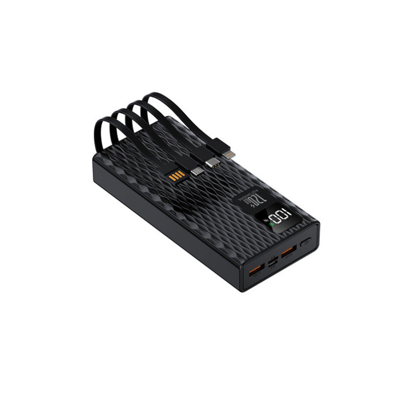 High-performance power bank with integrated fast charging ports and LCD display Bowlift