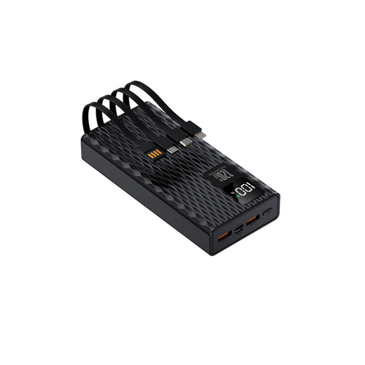High-performance power bank with integrated fast charging ports and LCD display Bowlift