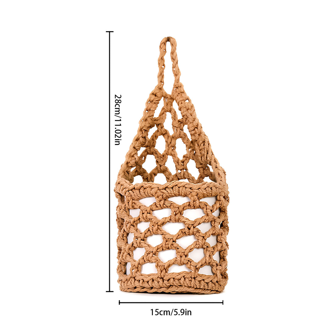 Handcrafted Natural Fiber Hanging Organizer