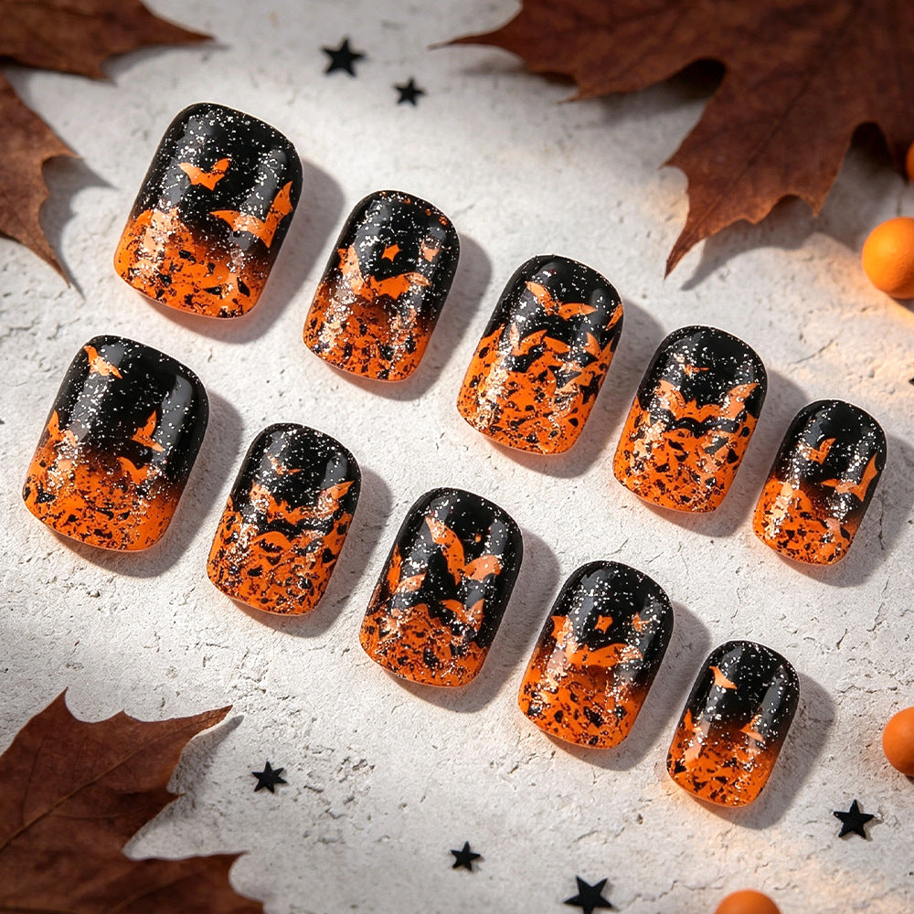 Halloween-Themed Artistic Press-On Nails Bowlift