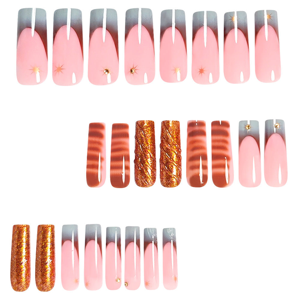 Artistic Long Press-On Nail Extensions Bowlift