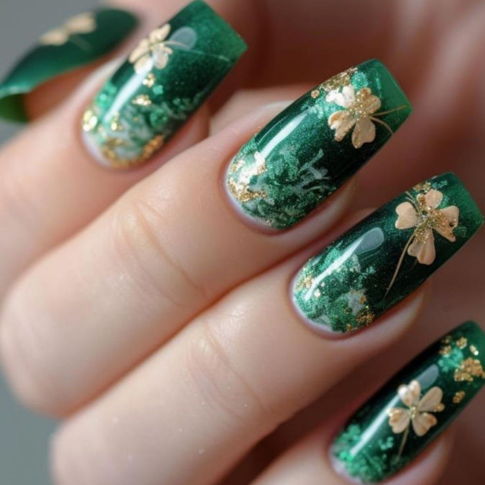 Botanical Design Acrylic Nails Bowlift
