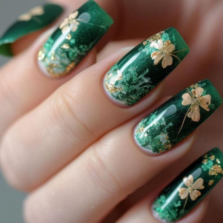 Botanical Design Acrylic Nails Bowlift