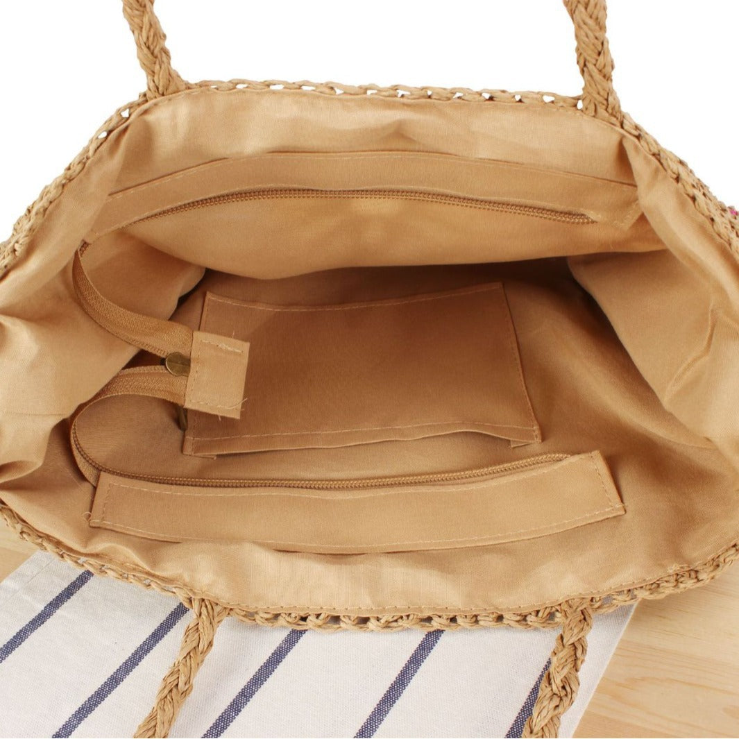Stylish tote bag with handcrafted floral design Bowlift