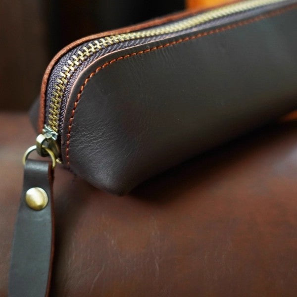 Stylish Leather Pencil Case Bowlift