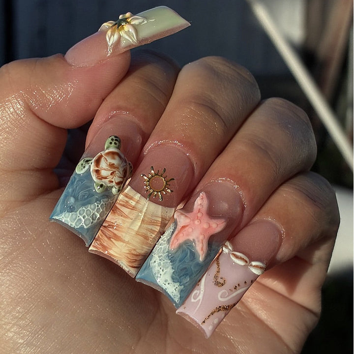 Creative Themed Press-On Nail Art Set Bowlift