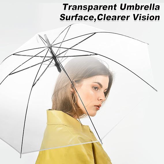 Ladies Transparent Umbrella with Elegant Design Bowlift