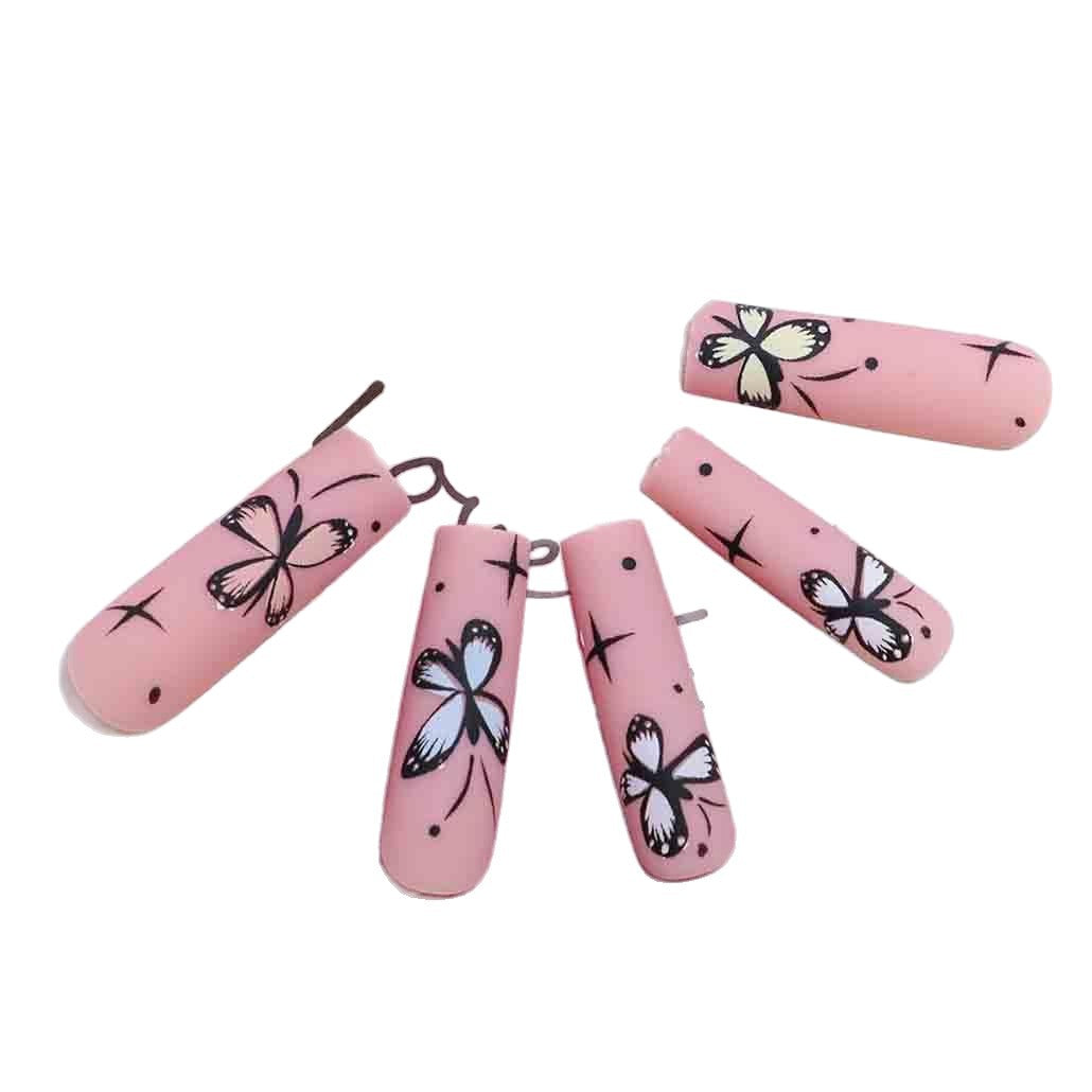 Artistic Floral Ombre Nail Tips Bowlift