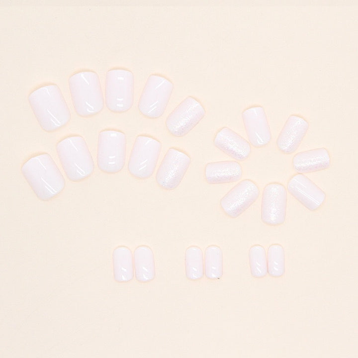 Permanent artificial nails with glitter finish Bowlift