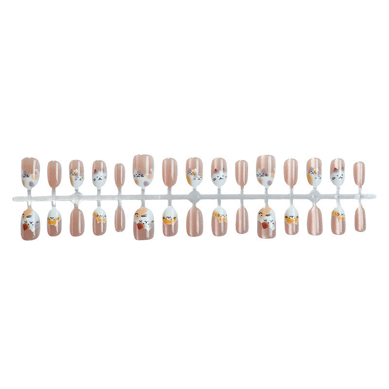 Creative nail art set with cute animal motifs and glitter accents Bowlift