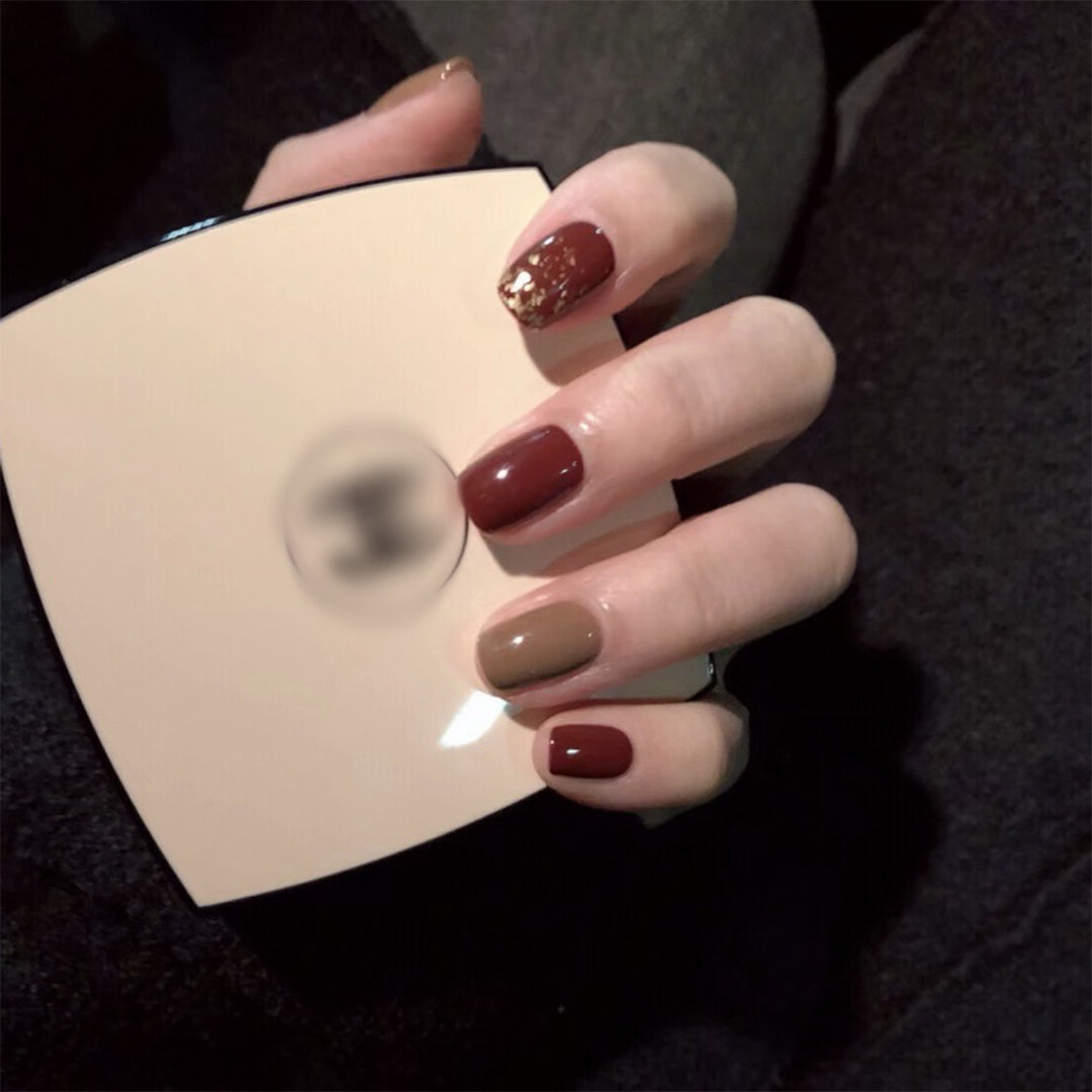 Artful Nail Art with Glitter Accents Bowlift