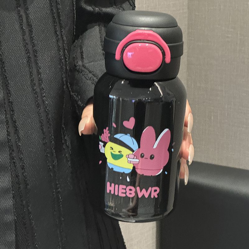Women's Stainless Steel Water Bottle with Funny Cartoon Design Bowlift