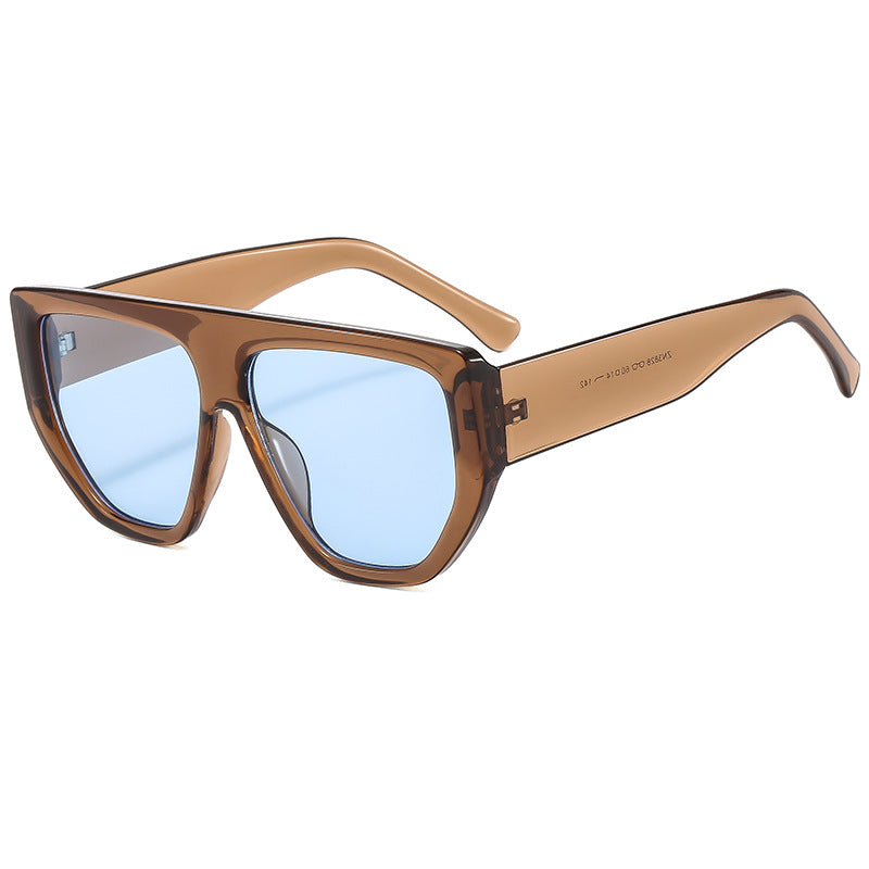 Women's Oversized Sunglasses with Stylish Geometric Frame Bowlift