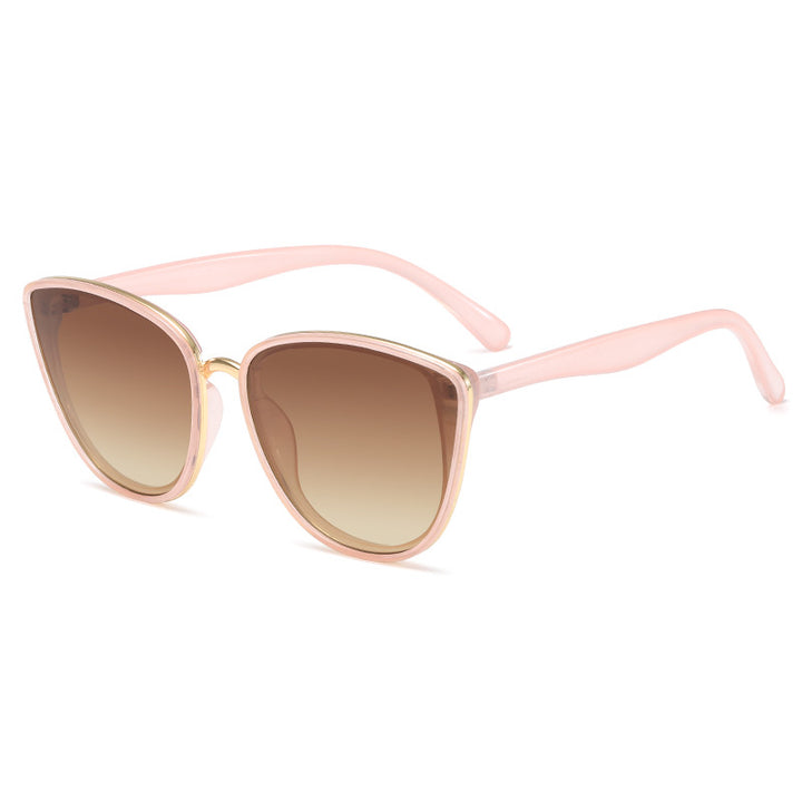 Women Cat-Eye Sunglasses with Transparent Frame and UV Protection Bowlift