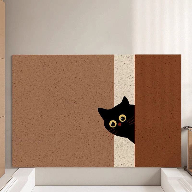 Cartoon Cat-Themed Entrance Mat Bowlift