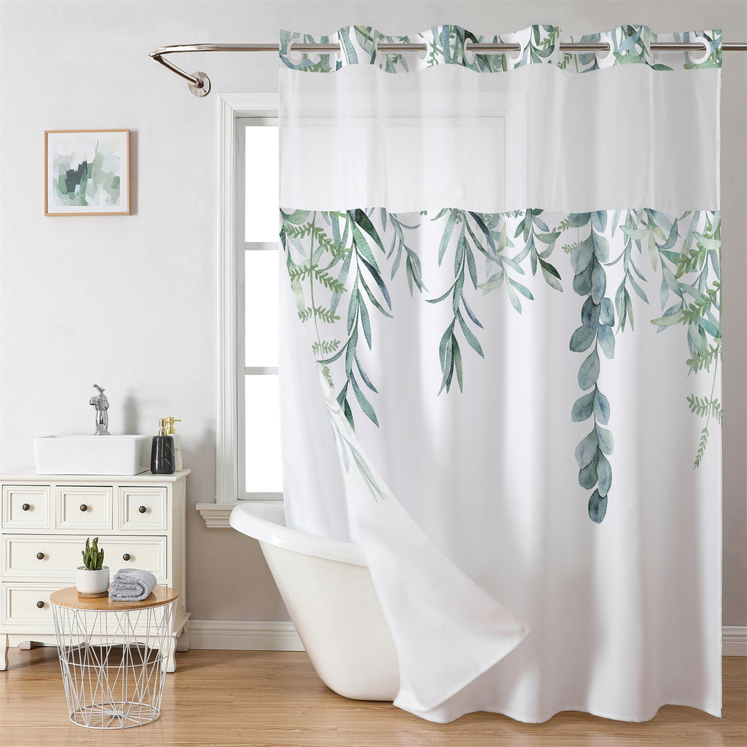 Artistic Floral Shower Curtain Bowlift
