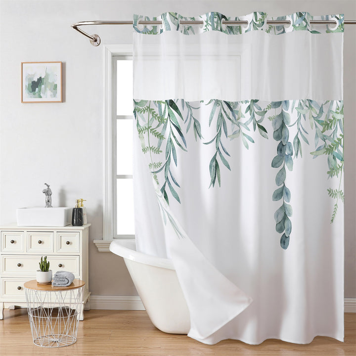 Artistic Floral Shower Curtain Bowlift