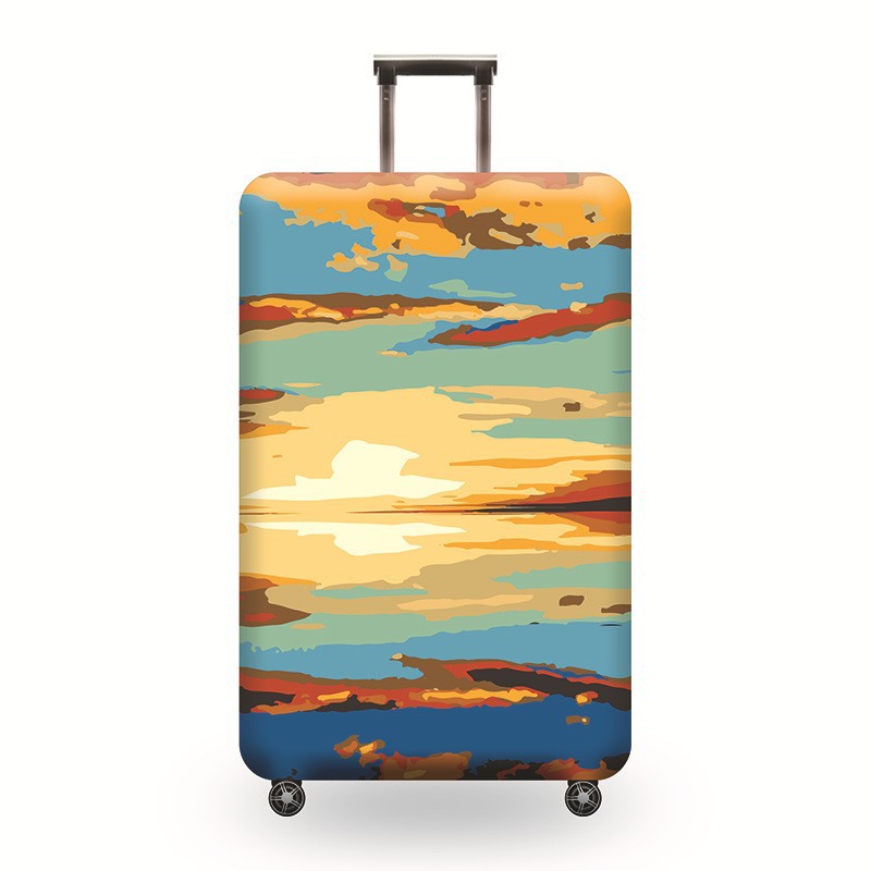 Unisex hard shell trolley with eye-catching marble print, telescopic handle and impact-resistant construction Bowlift
