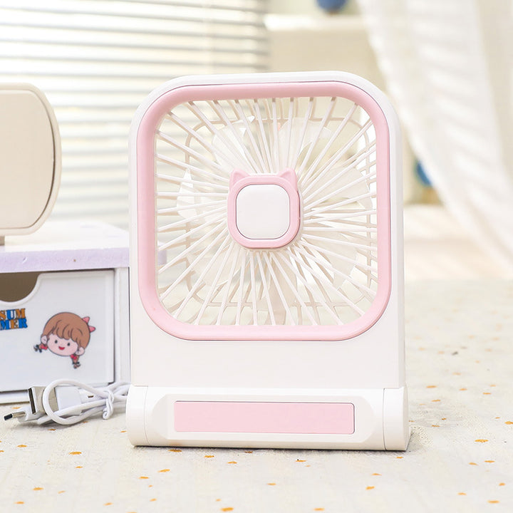 Women's Portable Fan with Cat Ears Bowlift