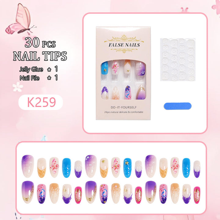 Creative nail art set with floral and glamorous embellishments Bowlift