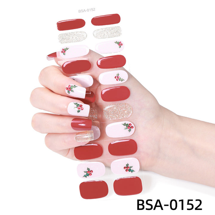 Premium Floral Press-On Nail Wraps