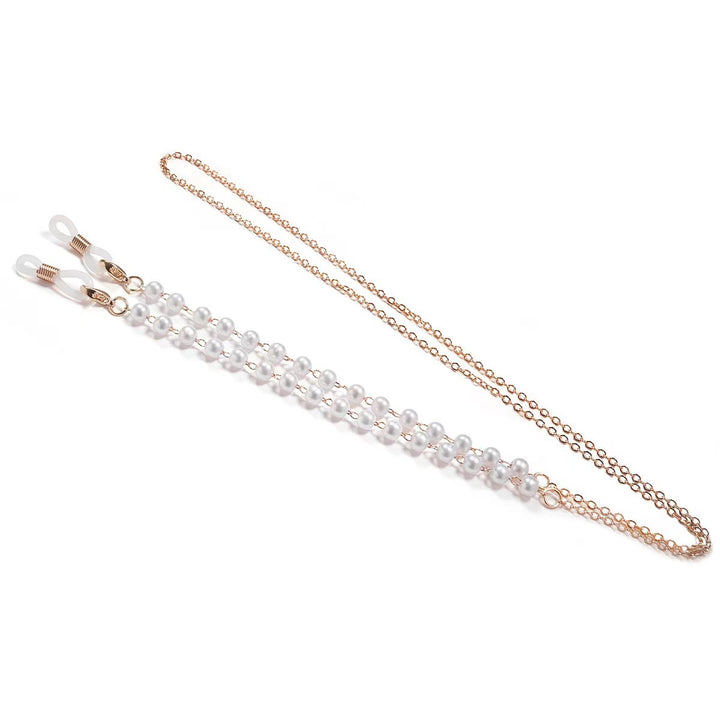 Elegant Pearl-Embellished Eyewear Chain Bowlift