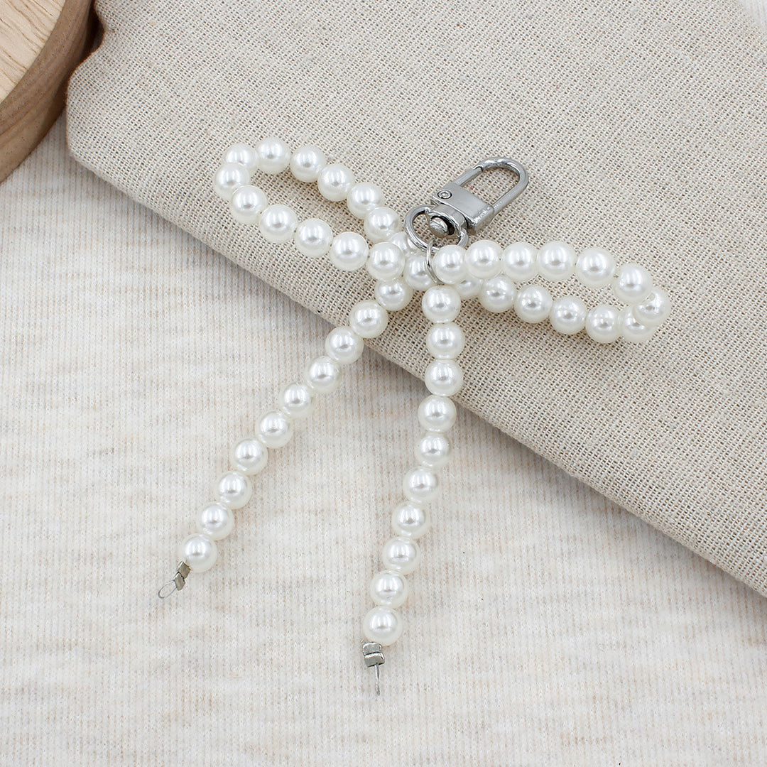 Elegant Pearl Bow Keychain Bowlift