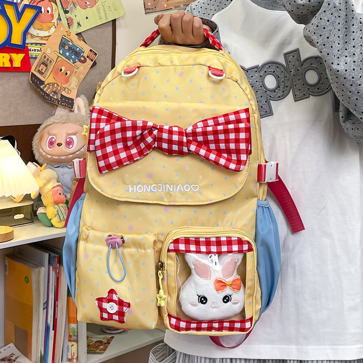Playful Bow-Embellished Backpack Bowlift