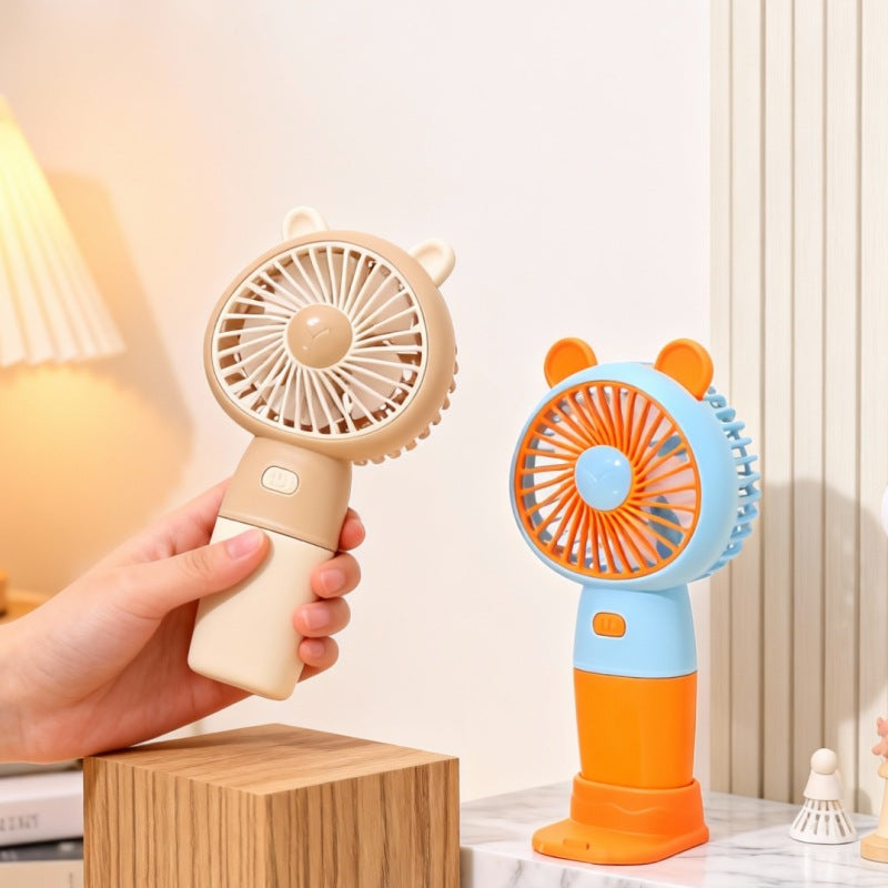 Ladies Portable Handheld Fan with Animal Design Bowlift